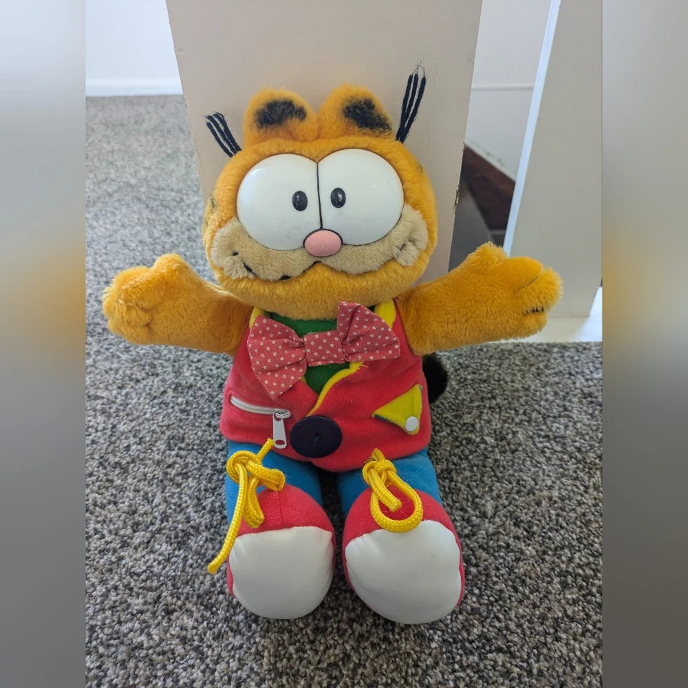 Garfield Snappy Dresser Activity‎ Doll Dakin Plush 1981 Preschool Vintage 80's